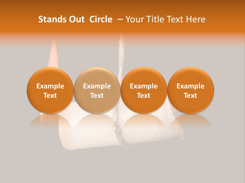 Candle Burning On Two Sides, As A Metaphor For Burn-Out PowerPoint Template