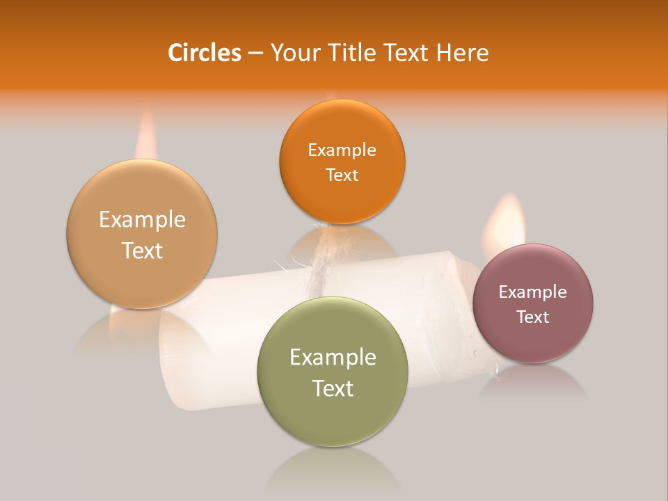Candle Burning On Two Sides, As A Metaphor For Burn-Out PowerPoint Template