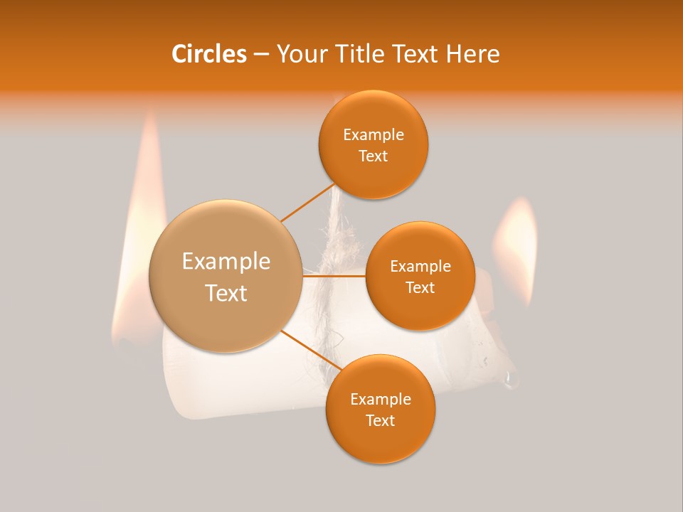 Candle Burning On Two Sides, As A Metaphor For Burn-Out PowerPoint Template