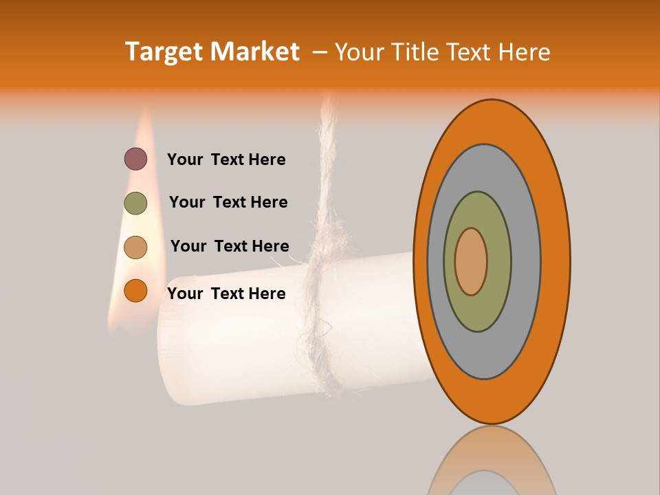 Candle Burning On Two Sides, As A Metaphor For Burn-Out PowerPoint Template