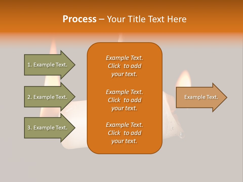 Candle Burning On Two Sides, As A Metaphor For Burn-Out PowerPoint Template