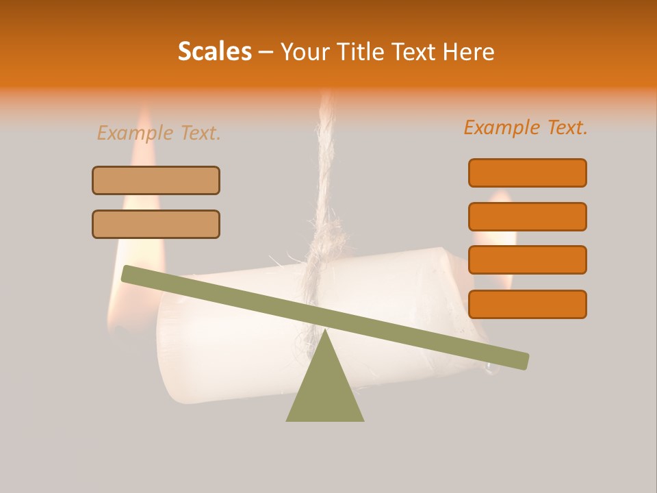 Candle Burning On Two Sides, As A Metaphor For Burn-Out PowerPoint Template