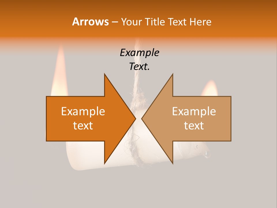Candle Burning On Two Sides, As A Metaphor For Burn-Out PowerPoint Template
