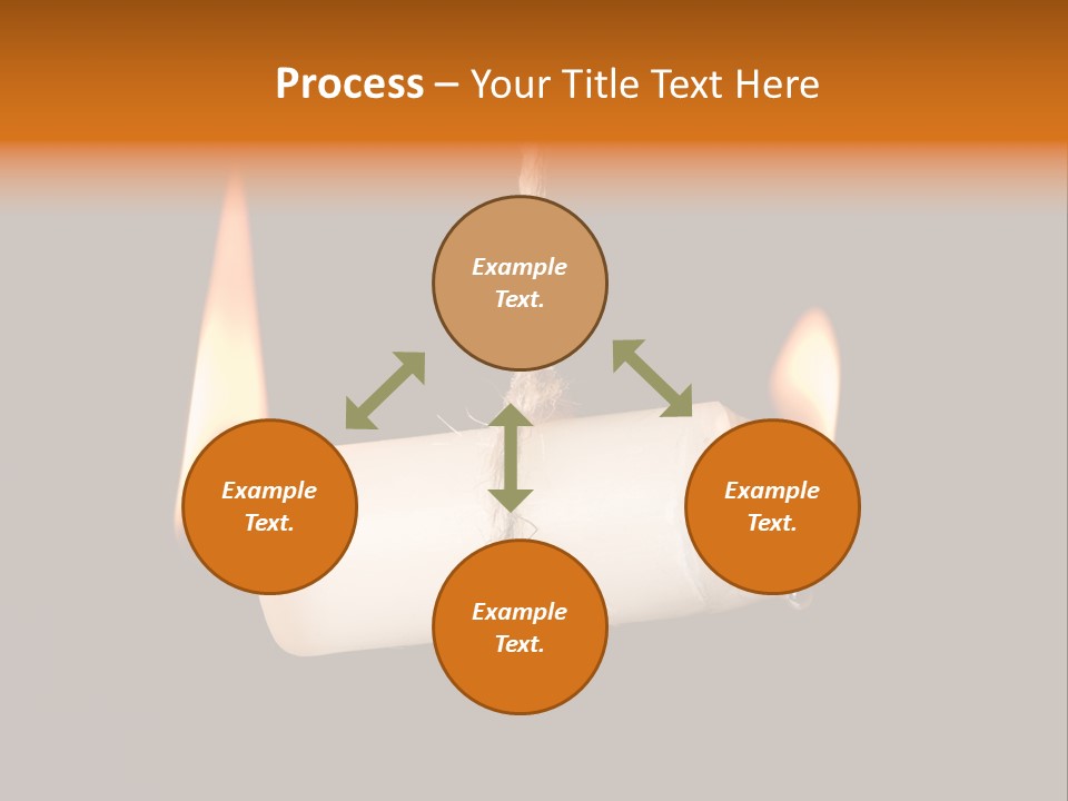 Candle Burning On Two Sides, As A Metaphor For Burn-Out PowerPoint Template