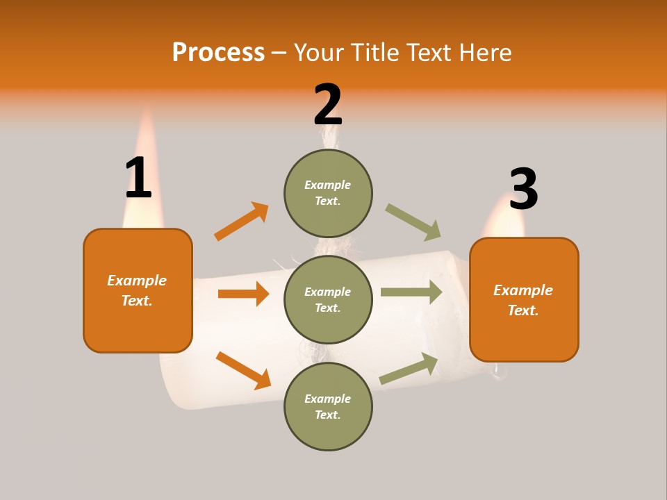 Candle Burning On Two Sides, As A Metaphor For Burn-Out PowerPoint Template
