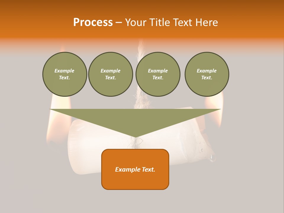 Candle Burning On Two Sides, As A Metaphor For Burn-Out PowerPoint Template