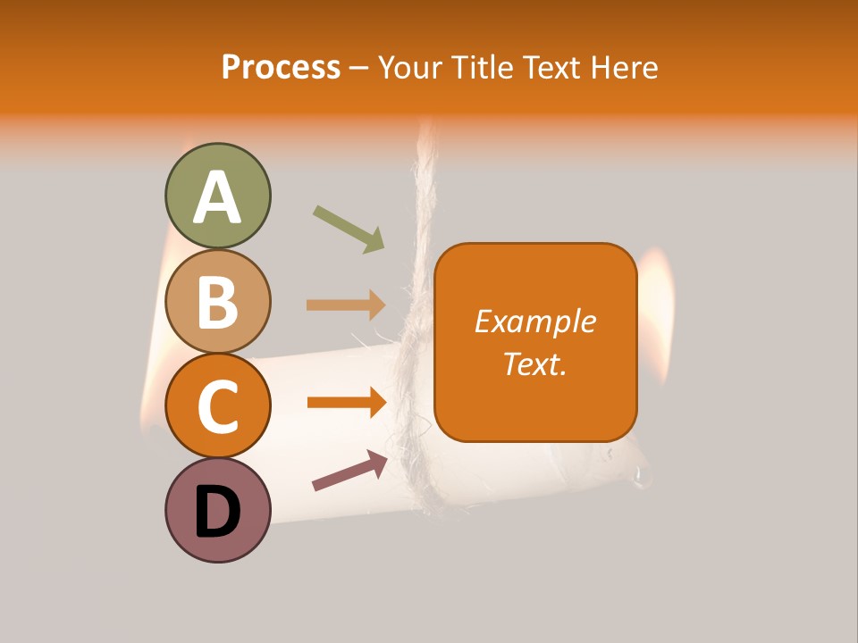 Candle Burning On Two Sides, As A Metaphor For Burn-Out PowerPoint Template