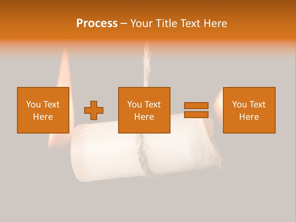 Candle Burning On Two Sides, As A Metaphor For Burn-Out PowerPoint Template
