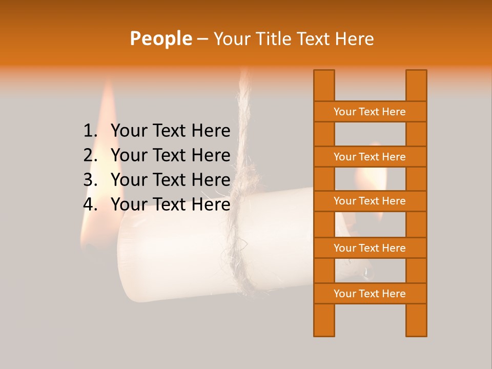 Candle Burning On Two Sides, As A Metaphor For Burn-Out PowerPoint Template