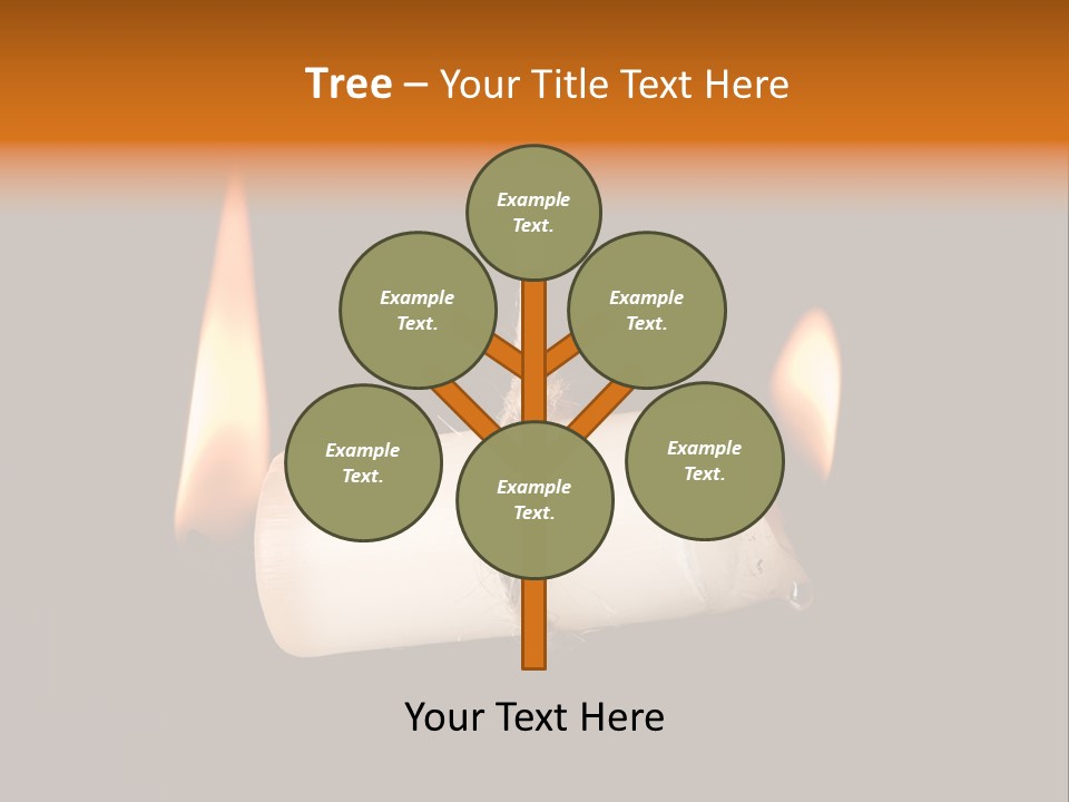 Candle Burning On Two Sides, As A Metaphor For Burn-Out PowerPoint Template