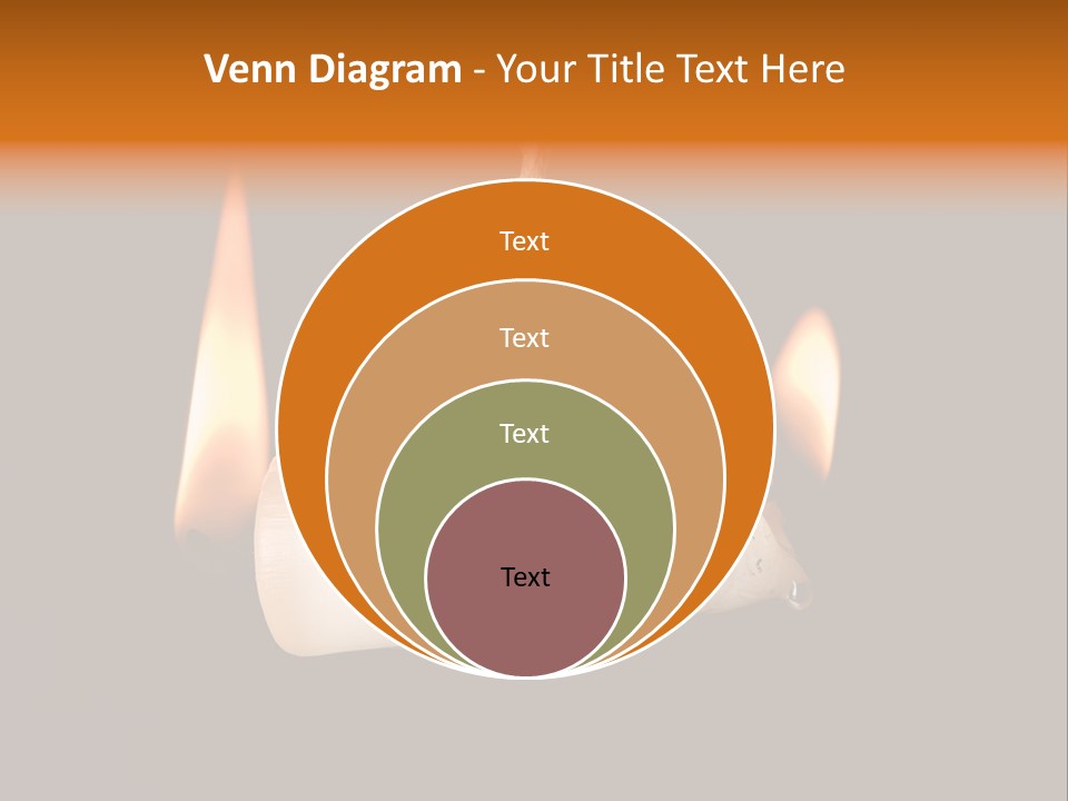 Candle Burning On Two Sides, As A Metaphor For Burn-Out PowerPoint Template