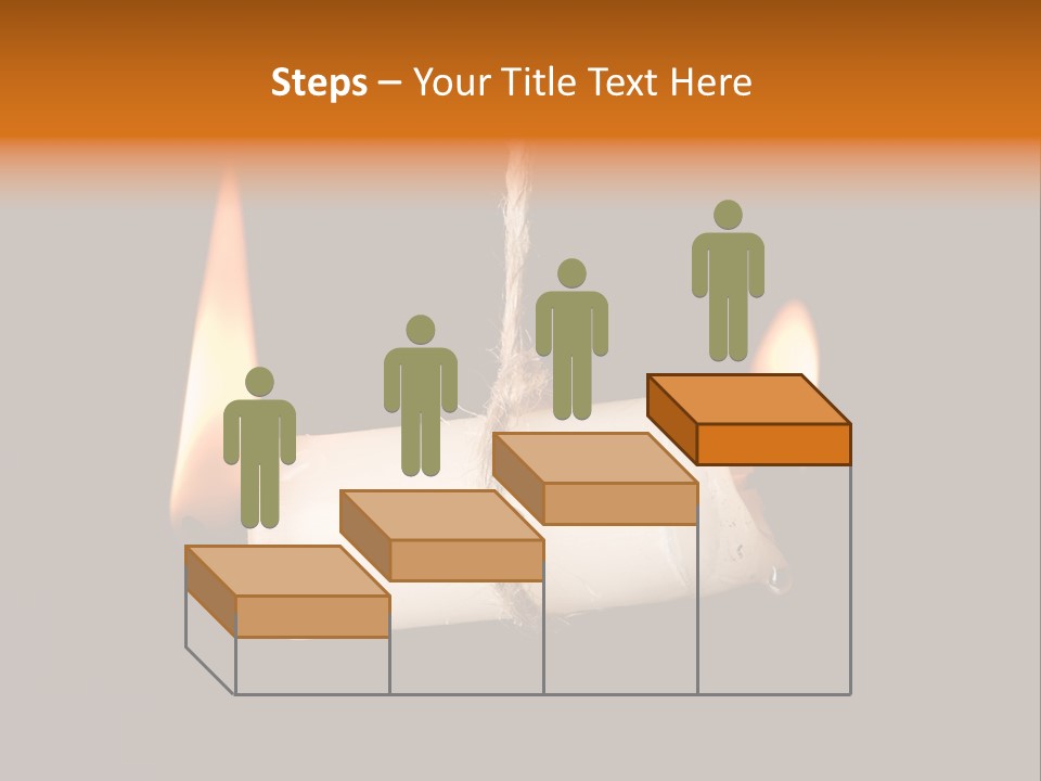 Candle Burning On Two Sides, As A Metaphor For Burn-Out PowerPoint Template