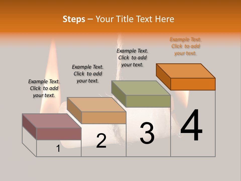 Candle Burning On Two Sides, As A Metaphor For Burn-Out PowerPoint Template
