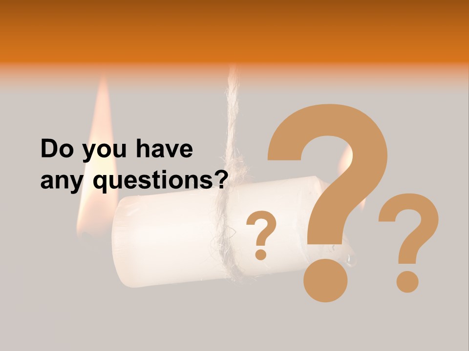 Candle Burning On Two Sides, As A Metaphor For Burn-Out PowerPoint Template