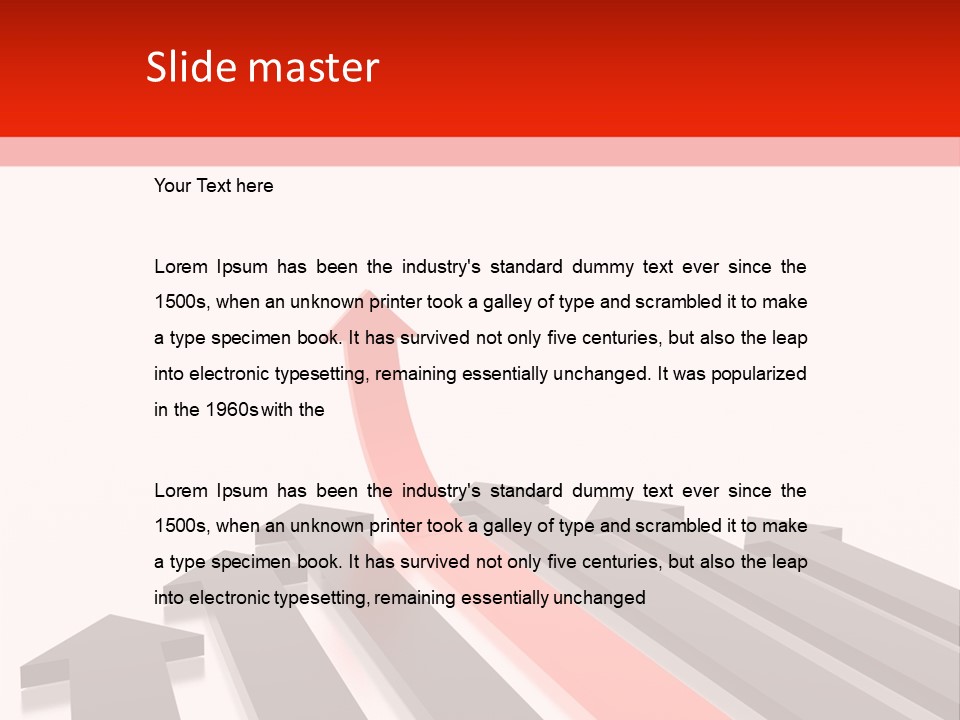 Arrows (From 3D Arrows Set) PowerPoint Template