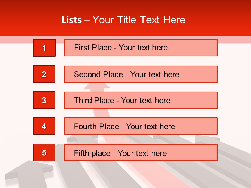 Arrows (From 3D Arrows Set) PowerPoint Template