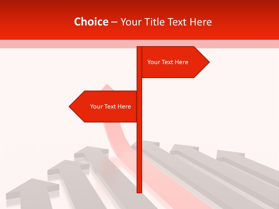 Arrows (From 3D Arrows Set) PowerPoint Template