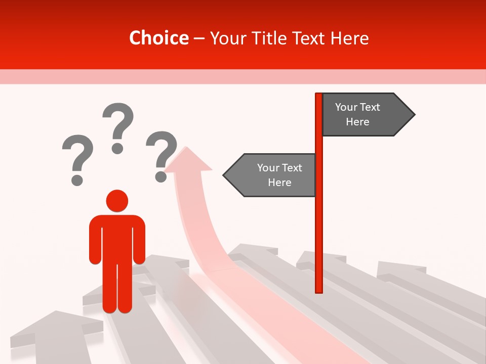 Arrows (From 3D Arrows Set) PowerPoint Template