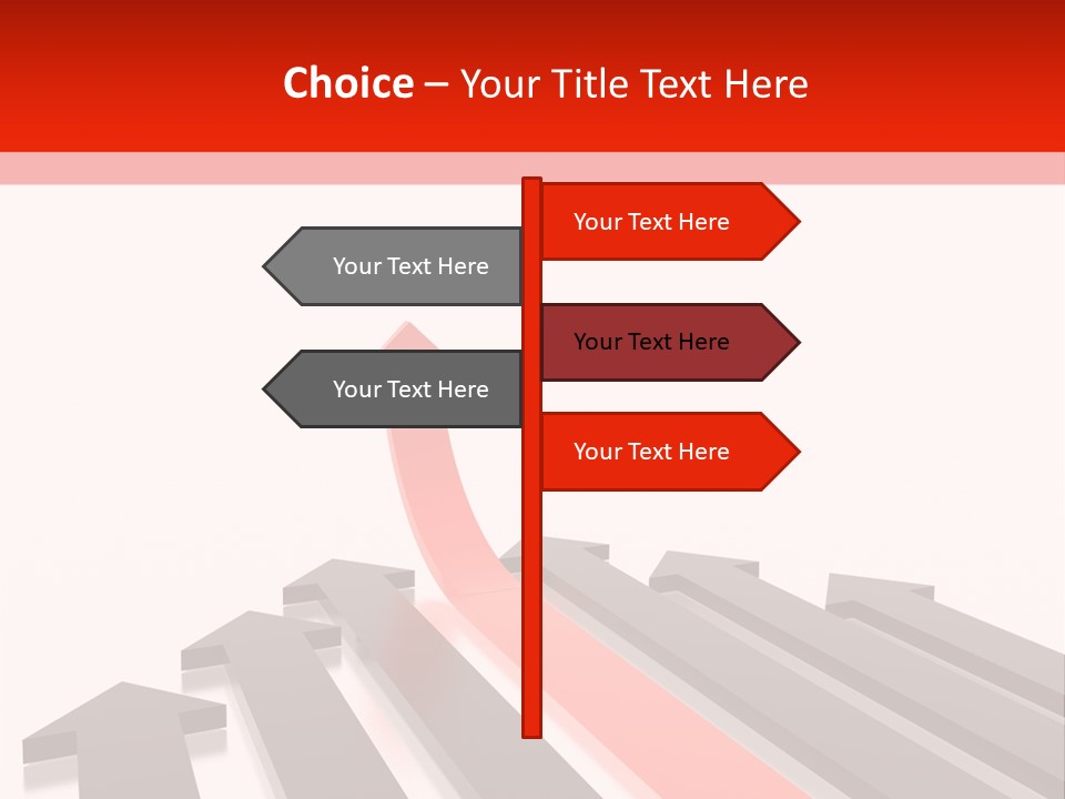 Arrows (From 3D Arrows Set) PowerPoint Template