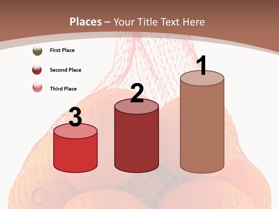 Oranges In Mesh Bag Series PowerPoint Template