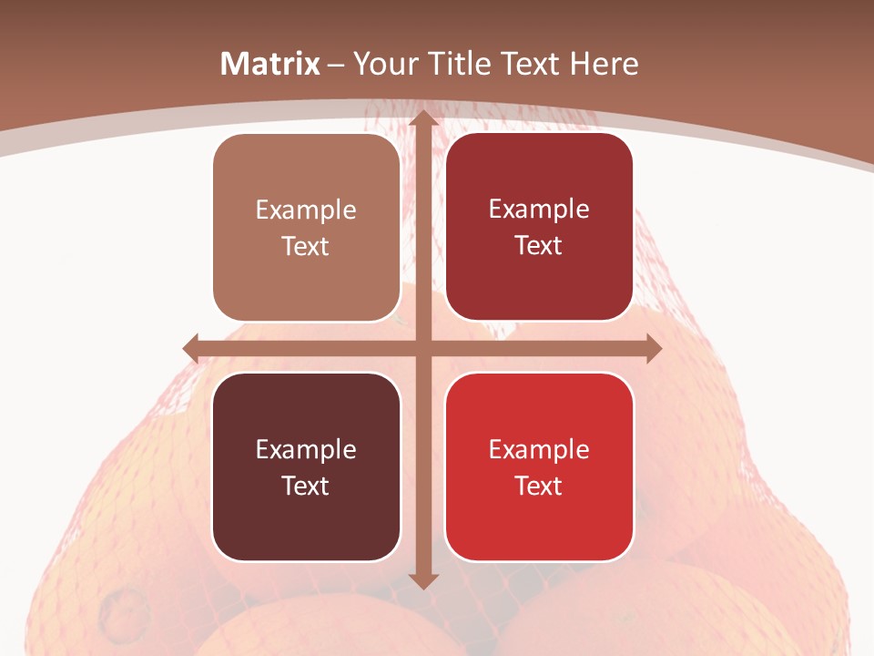 Oranges In Mesh Bag Series PowerPoint Template