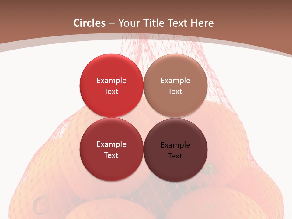 Oranges In Mesh Bag Series PowerPoint Template