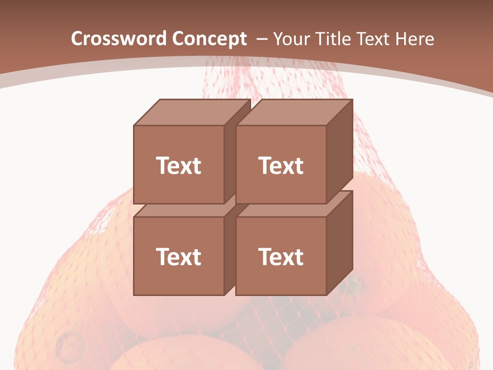 Oranges In Mesh Bag Series PowerPoint Template