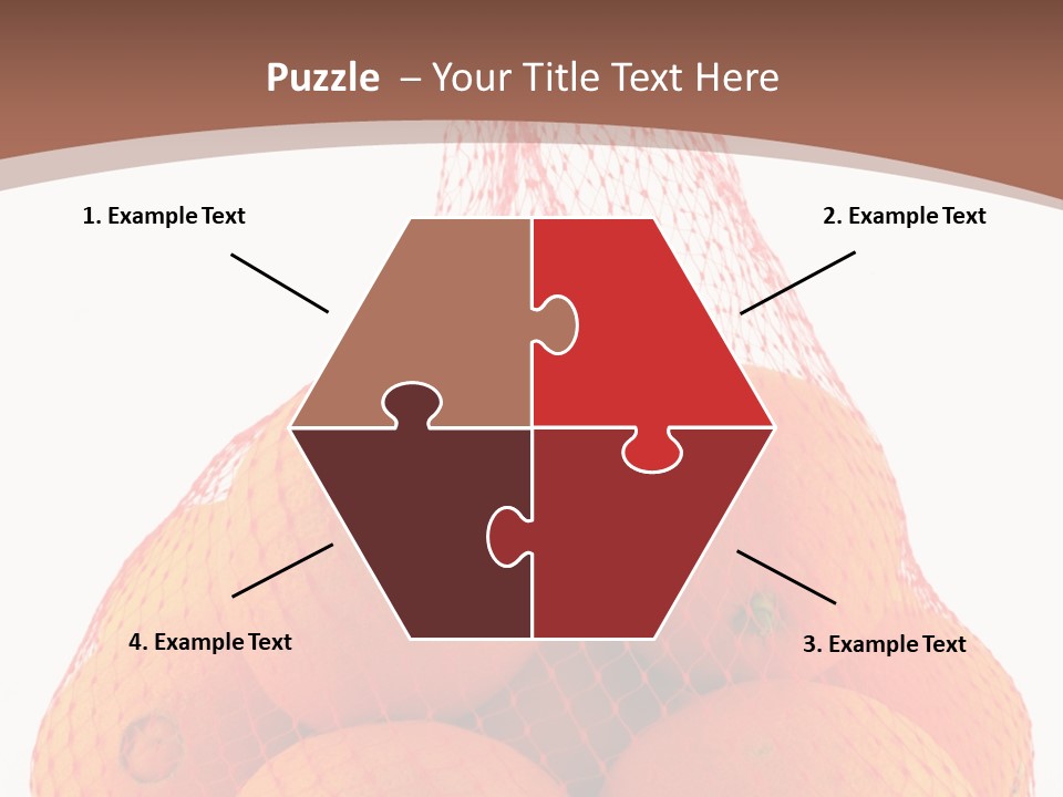 Oranges In Mesh Bag Series PowerPoint Template