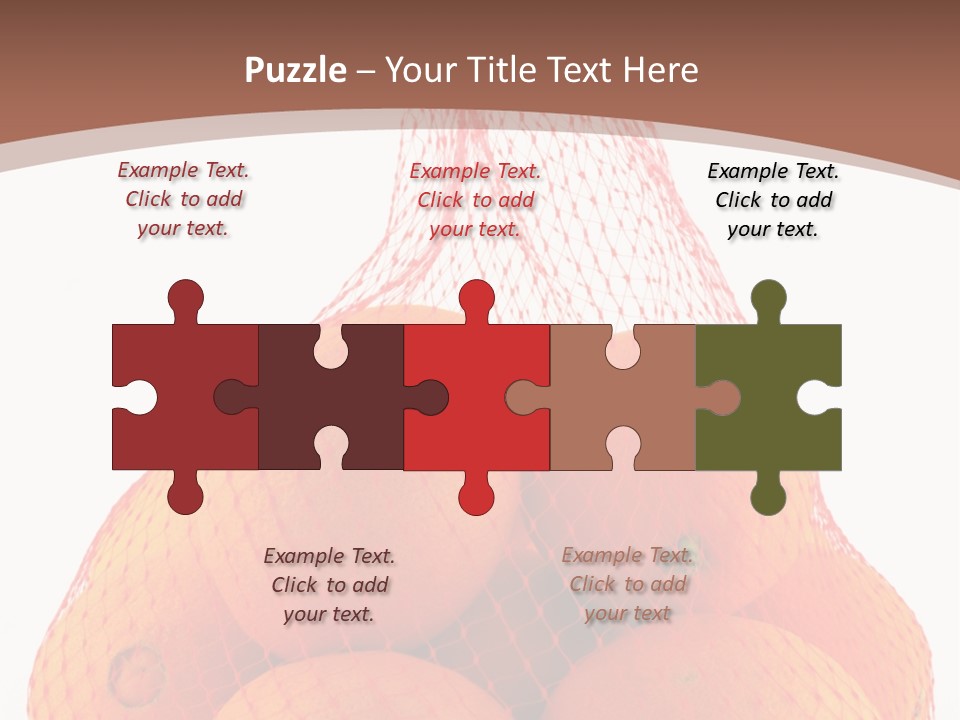 Oranges In Mesh Bag Series PowerPoint Template