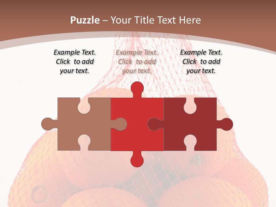 Oranges In Mesh Bag Series PowerPoint Template