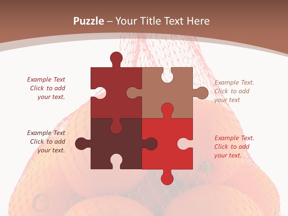 Oranges In Mesh Bag Series PowerPoint Template