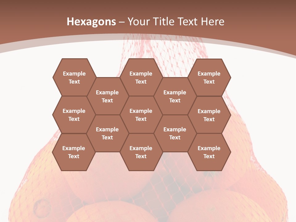 Oranges In Mesh Bag Series PowerPoint Template