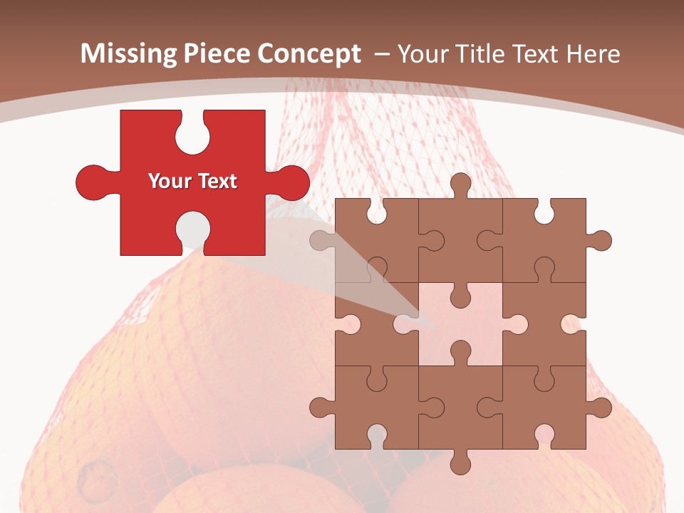 Oranges In Mesh Bag Series PowerPoint Template