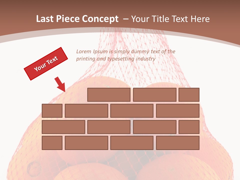 Oranges In Mesh Bag Series PowerPoint Template