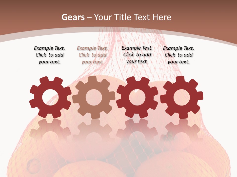 Oranges In Mesh Bag Series PowerPoint Template