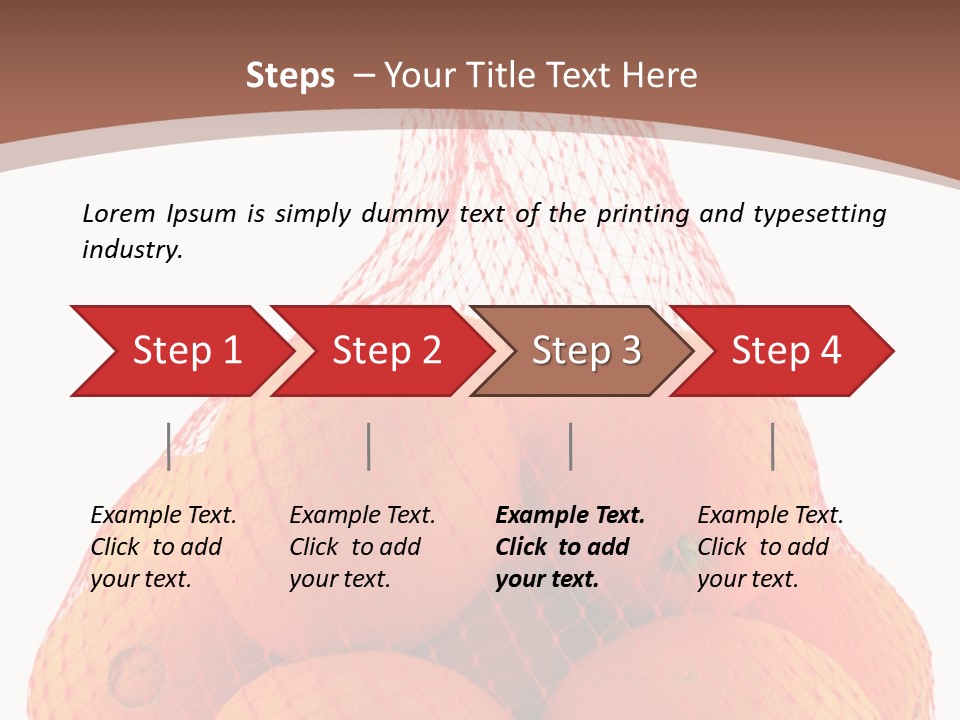 Oranges In Mesh Bag Series PowerPoint Template