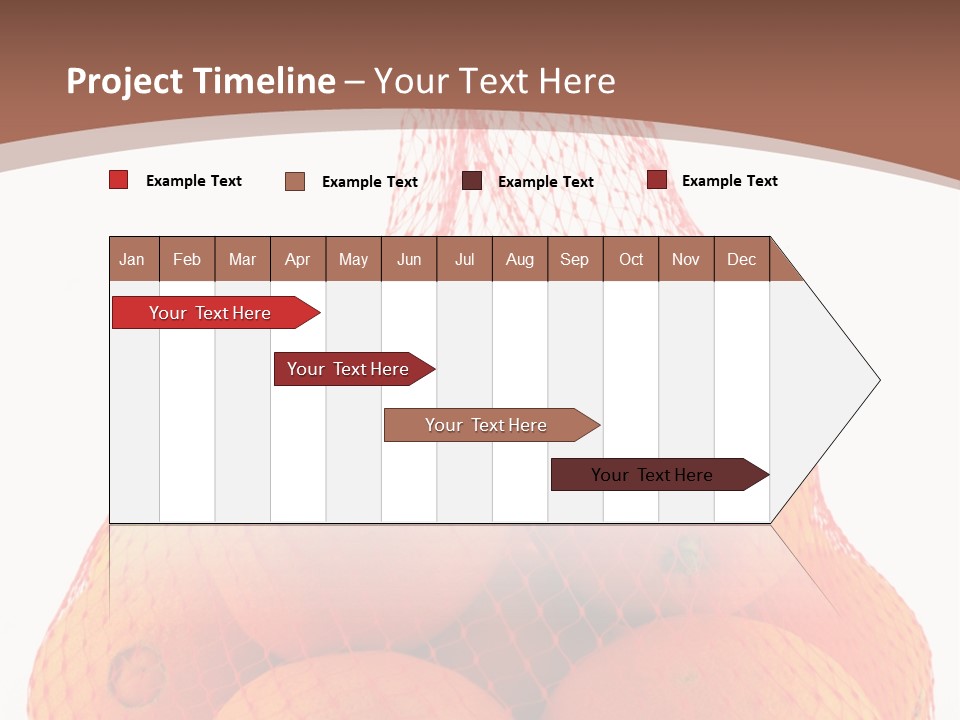 Oranges In Mesh Bag Series PowerPoint Template