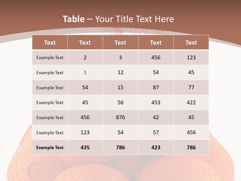 Oranges In Mesh Bag Series PowerPoint Template