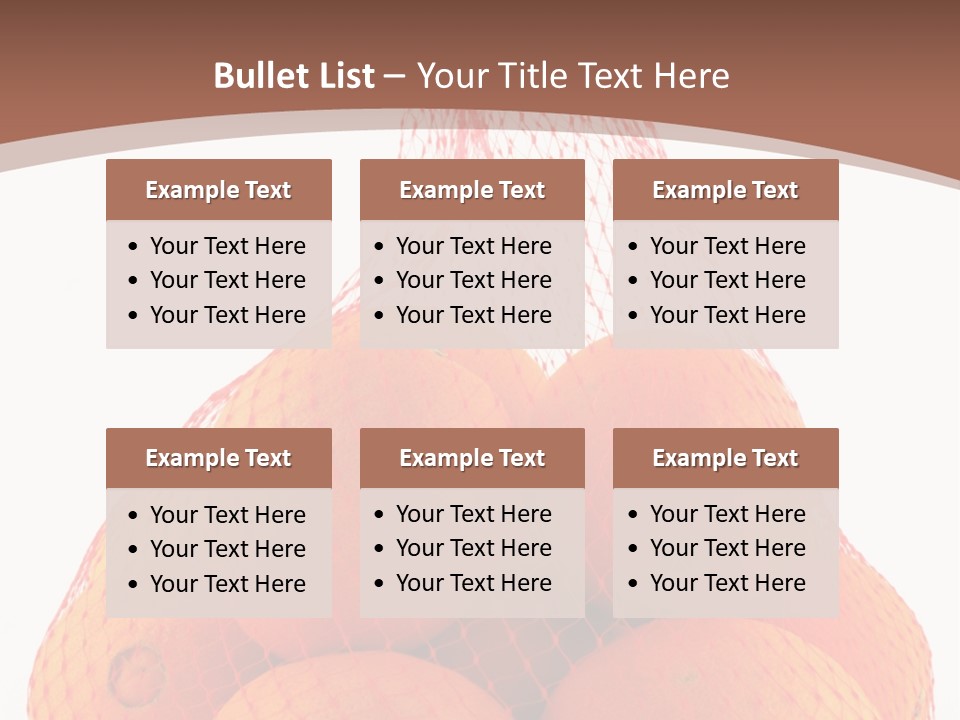 Oranges In Mesh Bag Series PowerPoint Template
