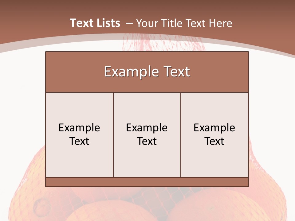 Oranges In Mesh Bag Series PowerPoint Template