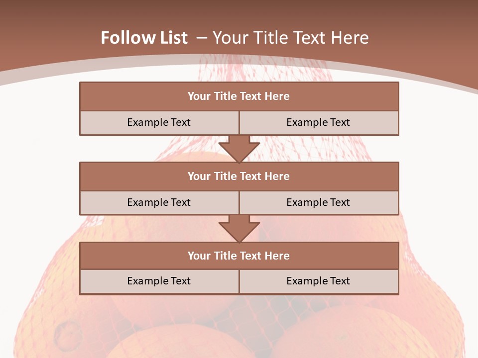 Oranges In Mesh Bag Series PowerPoint Template
