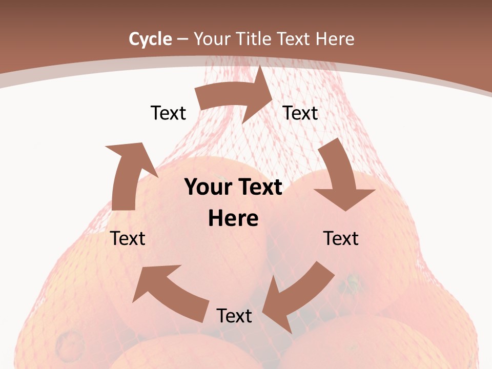 Oranges In Mesh Bag Series PowerPoint Template