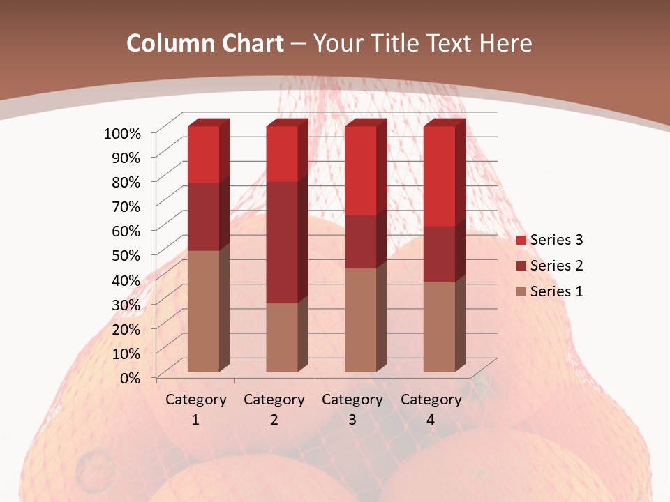 Oranges In Mesh Bag Series PowerPoint Template