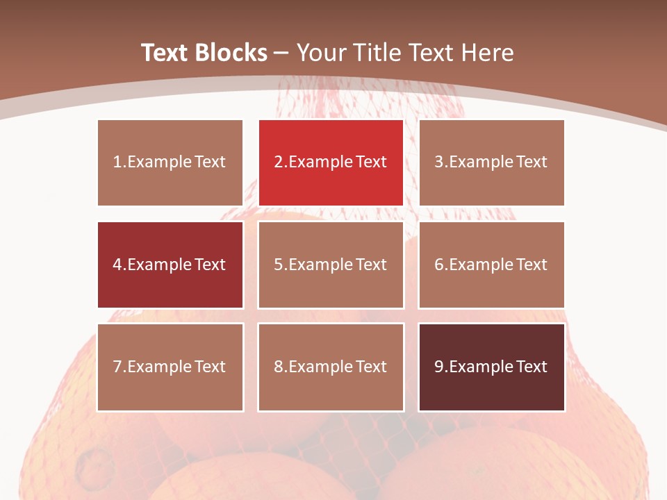 Oranges In Mesh Bag Series PowerPoint Template