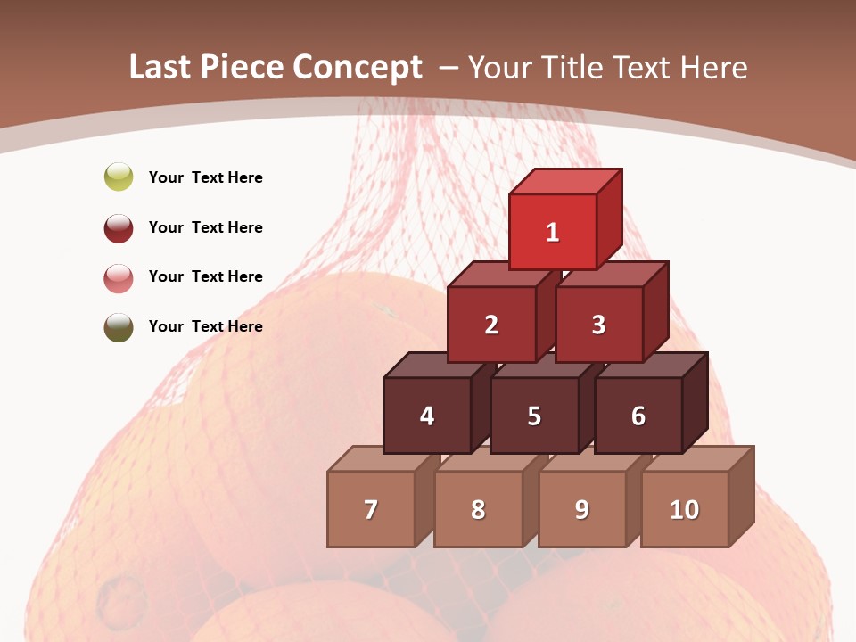 Oranges In Mesh Bag Series PowerPoint Template