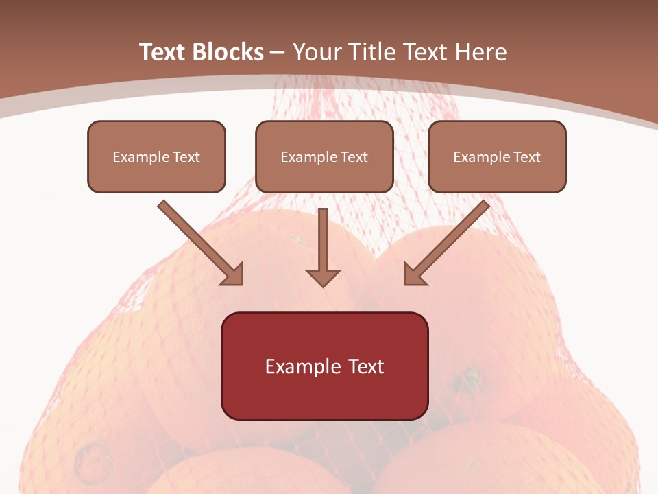 Oranges In Mesh Bag Series PowerPoint Template