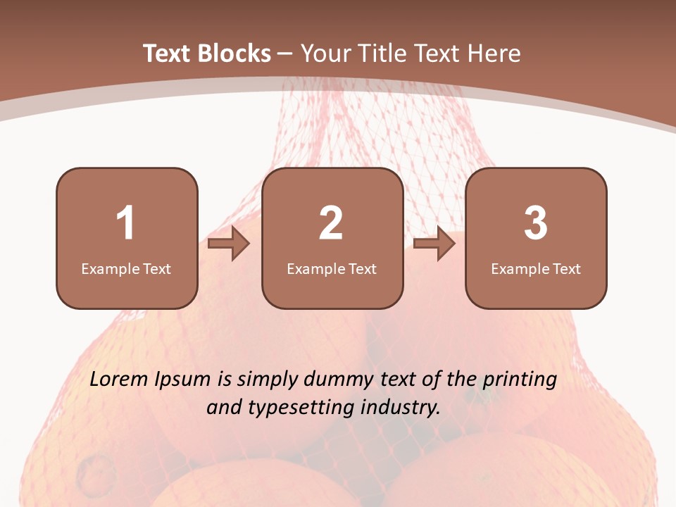 Oranges In Mesh Bag Series PowerPoint Template