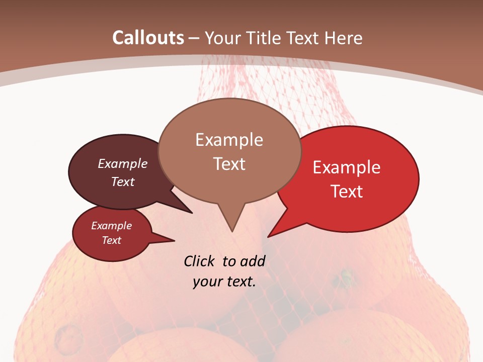 Oranges In Mesh Bag Series PowerPoint Template