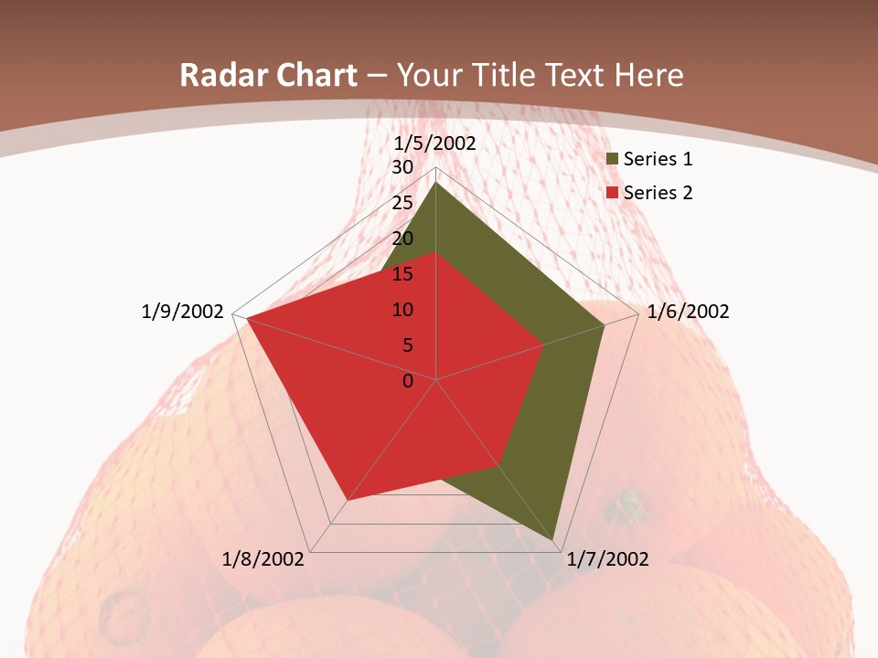Oranges In Mesh Bag Series PowerPoint Template