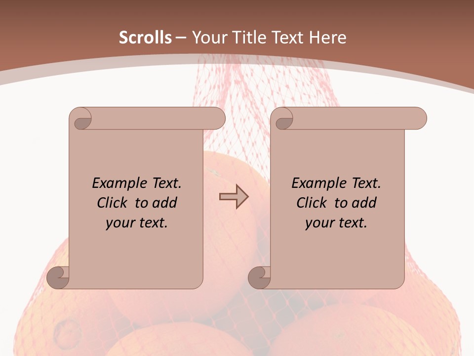 Oranges In Mesh Bag Series PowerPoint Template